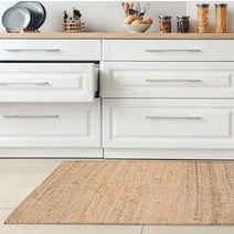 Nautica 질감 있는 주트 핸드메이드 | 모던 홈 데코 액센트 러그 치수 68.6 x 114.3cm27 45인치 내추럴 USA 미국