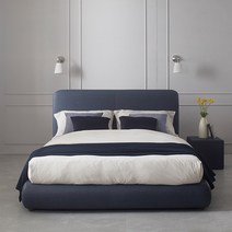 [보루네오] 엘리브 바운스 킹 침대 프레임+매트리스 포함_S1 sy561, 네이비