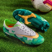 남성용 레드 축구화 대형 사이즈 36-49 야외 스니커즈 미끄럼 방지 AG/TF 축구 발목 신발 스파이크 경쟁력 있는 어린이 스포츠