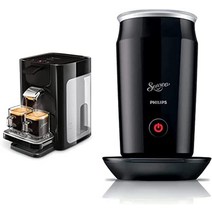 philips 가전 senseo quadrante hd786580 포드 물 커피 머신, 검은색, 우유 거품기와 번들