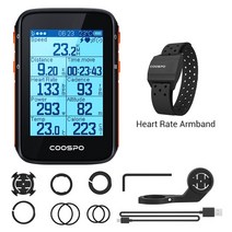 자전거 사이클 속도계Coospo-BC200 GPS 자전거 컴퓨터 2.6 인치 ANT + 속도계 주행 거리계 다국어 지원, 07 주황색