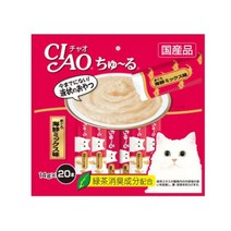 이나바 챠오츄르 고양이 간식 생선, 참치 + 해산물 혼합맛, 40개