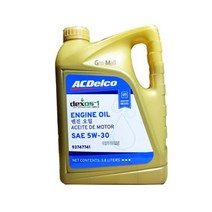 올뉴말리부 엔진오일 3.8L DEXOS1 Gen3 5W30 P93747741, 1개, 3.8리터