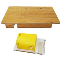 수아네 재봉틀책상 구형 재봉틀 미싱테이블 판다리 미싱 탁자, 노란수직(머신 헤드 수면버킷 들어갈 수 없음