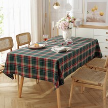 특대형 체크 식탁보 테이블보 220x140cm OCR-TBC220 식탁 매트 파티 크리스마스, 체크 식탁보 220x140-TBC220