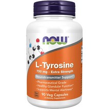 NOW L-Tyrosine 티로신 750mg 90정, 1팩