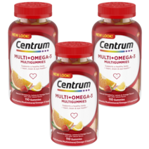 [Centrum] 센트룸 멀티 + 오메가-3 멀티구미 내추럴 스트로베리 레몬 & 오렌지 맛 110 구미 3 SET, 1개, 기본