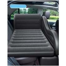 평판시트 화물차 평판 시트 자동차 공기 주입식 침대 뒷좌석 매트리스 후면 슬리핑 패드 SUV 여행 에어 쿠션 소파 야외 캠프 접이식 의자 플로트, 01 Black