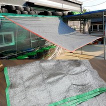 이드나인 국내생산 실버사면봉제 차광막그늘막 3x4m 차광98% 그늘효과, 단품