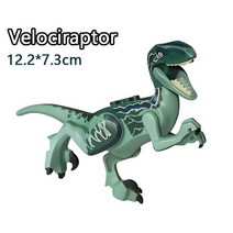 레고호환 티라노사우루스 쥬라기 쥬라기공원 부품 블럭 피규어 공룡 영화 그림 동물 정글 스피노사우루스 스틱스 드래곤 티라노사우르스 건설 조립 소년 선물 장난감 세계, 벨로시랩터