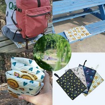 폴딩 방수 스포츠 레저 캠핑 매트 접이식 휴대용 냉기차단 방석 2매, 플라밍고