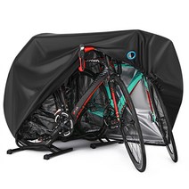 [싸이먼레인커버] 자전거용품 자전거 보호커버 야외 자전거 방수커버 먼지 방지 자전거 레인커버 접이식 전기자전거 커버 고급 덮개, XXL 블랙