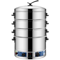 전기 찜기 다기능 가정용 대용량 3단 스팀 증숙기 찜, 새로운 35cm 6단 가정용 건조 연소 경보
