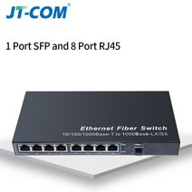 고속 광섬유 케이블 절단기 탐지기 1000m 1g4e 1 sfp 슬롯 파이버 4 8 rj45 1g4e 기가비트 광 미디어 컨버터 이더넷 네트워크 스위치 fibra optica, 1G8FE-1G1E