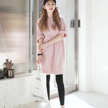 원피스 반팔 원피스 맥시 롱 트임 티셔츠형 여름 코디 의류