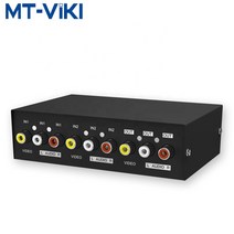 MTVIKI 2 포트 AV 스위치 2 in 1 출력 RCA 스위처 오디오 및 비디오 선택기 XBOX DVD PS2 PS3 TV MT231AV