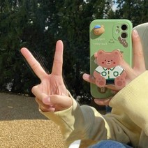 명품 귀여운 에폭시 강아지 곰돌이 하리보 탈부착 아이폰 핸드폰 그립톡 거치대 핑거링, 1. 강아지