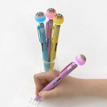 핑크풋 20 눈알 LED 4색 볼펜(0.7mm), 단품