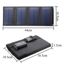태양광 보조배터리 30 와트-5 와트 5 볼트 USB 태양 전지 패널 야외 접이식 캠핑 셀 휴대용 충전기 배터리 휴대 전화 보조베터리, [07] 20W 5V Black