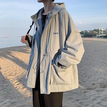 Z3JC 봄가을 후드자켓 코디 루즈핏 하프 남성 트렌치코트