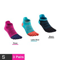 3 쌍 AONIJIE E4801 E4802 울트라 런 로우 컷 운동 5 발가락 양말 쿼터 양말 Toesocks 달리기 마라톤 레이스 트레일, E4801S 사이즈