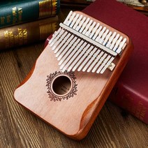 kalimba 17 keys 엄지 피아노 고품질 핸드 가드 우드 마호가니 mbira 바디 악기 kalimba 피아노 크리 에이 티브 뮤직 박스, 갈색