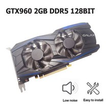 그래픽카드비디오 카드 GT210 512M DDR3 64 비트 컴퓨터 HDMI 호환 VGA, 06 GTX960 2GB DDR5