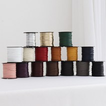 랍빠끈 납작가죽 천연가죽 끈 (3mm 5mm) 17color rdq 반지 키링 팔찌 등 DIY 가죽끈, 골드