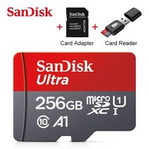 microsd 블랙박스칩 스마트폰 미니 외장 SanDisk오리지널 sd 카드 256GB 메모리 32GB 플래시 Class10 TF 64GB 128GB A1 U1 스마트폰용, 256GB 2