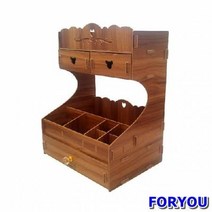 ForU63 퍼니 DIY 화장품 책상 정리함 곰돌이 만들기재료 책상정리함 정리함만들기, 우드디자인
