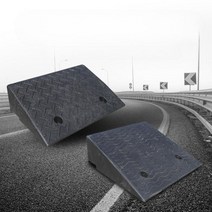 차량 경사로 진입판 주차턱 계단 경사패드 고무 방지턱, 100x25x7CM