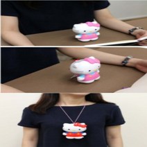 날개없는선풍기 다용도 활용 헬로키티 탁상용선풍기, 레드