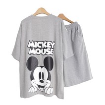 민트위니 여성용 미키미키세트 디즈니 미키마우스 오버핏 반바지 반팔 티셔츠 트레이닝 홈웨어