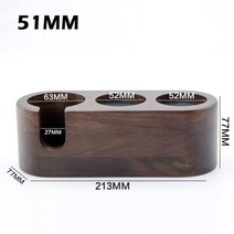 커피필터 DelonghiDedica EC680685 용 더블 스파우트 51MM 커피 포터필터 샤프너 필터 홀더 커피 액세서리, 9. Walnut Tamper holder