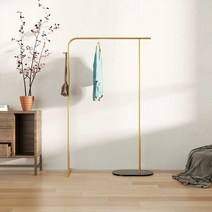 튼튼한 철제 스탠드 옷걸이 행거 거실 옷방 침실 옷장 고급 코트랙 좁은방 홀더 가구 모던 공간 행거, 더블스톤 블랙 골드 120x160 블랙 스톤