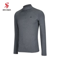 세바스찬골프 남성 모노그래픽 긴팔 티셔츠 K501