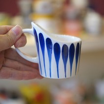 예쁜 도자기 종이컵 홀더 받침 코발트블루디자인 에디션2 컵홀더제작 요긴한 개업 선물, 드랍