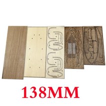 124 나무 보트 138mm 208mm 카누 구명 뗏목 DIY 수제 키트 유형 장난감 재고 있음