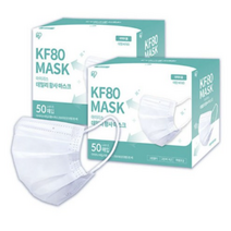 아이리스코리아 데일리 황사마스크 대형 KF80, 2개, 100개입