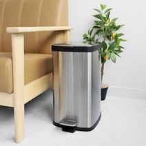 무소음 클로징 밀폐커버 고급스텐 사각페달휴지통 20L, 해당 상품 선택하기
