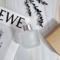 캔들마노 디퓨저유리용기 - 무광원형 ( 100ml ) 캡 속캡포함, 실버유광캡(속캡포함)