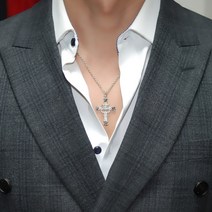 N039 목걸이 십자가큐빅팬턴트 남자목걸이 여자 남여공용 패션쥬얼리