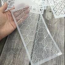 스프레이부스 DIY 퐁당 케이크 스텐실 스탬프 엠보싱 장식 도구 플라스틱 스프레이 금형 쿠키 초콜릿 그리기 그림, [06] 6