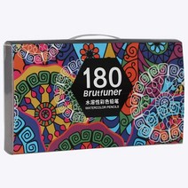색연필화 연필화 Brutfuner 4872120150160180colors 연필 전문 오일 우드 소프트 수채화 연필 학교 그리기 스케치 미술 용품, 수채화 180colors