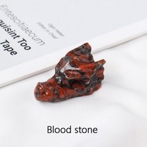 손으로 조각 한 자연 치유 크리스탈 흑요석 Aventurine 석영 드래곤 헤드 해골 입상 공예, Blood stone