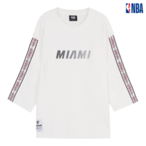 NBA NBA 엔비에이 빠른출고 남여공용 MIA HEAT 자가드밴드 7부 티셔츠N202TS031P 부천