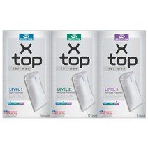 남성용 요실금패드 남성요실금파우치 엑스탑(X-TOP) USA, 레벨 2 (100cc 중용량) 1팩 12개