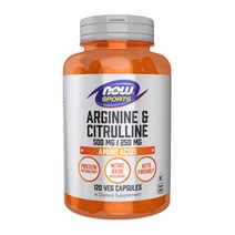 나우푸드 아르기닌 500mg 시츌린 250mg 120캡슐 ( ARGININE & 시추룰린 ) 혈관확장 헬스 보충제, 1개