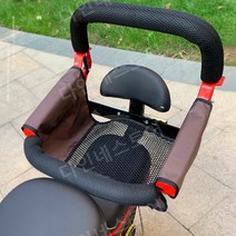 자전거유아안장 어린이안장 아기의자 아동용 후방, 블랙+[5줄안전밸트-패드]+공구포함