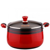 에씨클레오 디자인 좋은 세련된 디자인 6만원대 선물 열전도율이 좋은 키친아트 신비 곰솥냄비 22cm E-241308, 레드